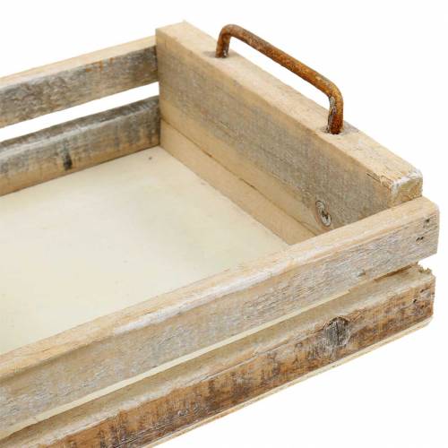 Artikel Holztablett mit Griffen quadratisch 30×30/24×24/18×18cm 3er-Set