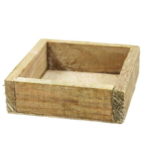 Floristik24 Holztablett 14cm x14cm x 3cm gewaschen