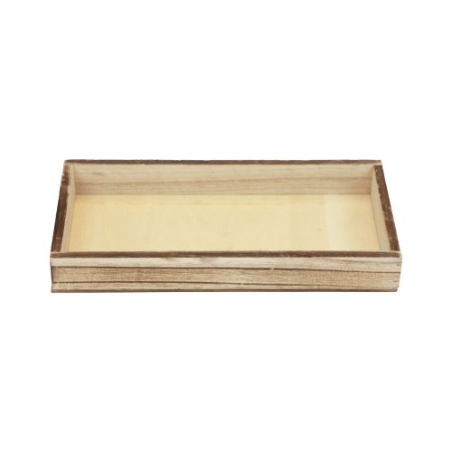 Floristik24 Holztablett geflammt Deko Tablett Tischdeko rustikal 20×10×3cm