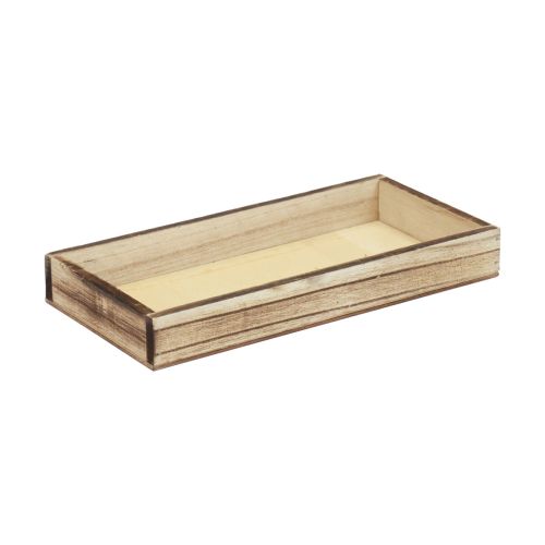 Floristik24 Holztablett geflammt Deko Tablett Tischdeko rustikal 24×12×3cm