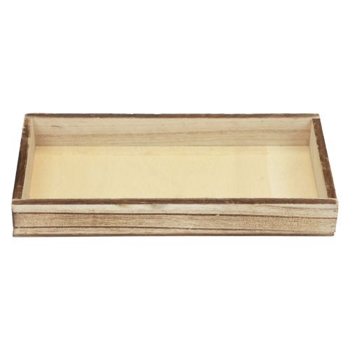 Floristik24 Holztablett geflammt Deko Tablett Tischdeko rustikal 30×15×3cm