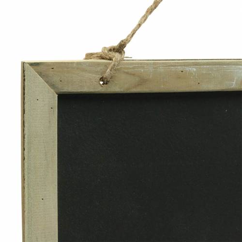 Artikel Schiefertafel mit Holzrand zum Hängen Natur 30x15cm 5St
