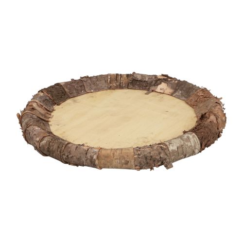 Floristik24 Holzteller Deko Tablett Holz Rustikale Deko Natur Ø27cm