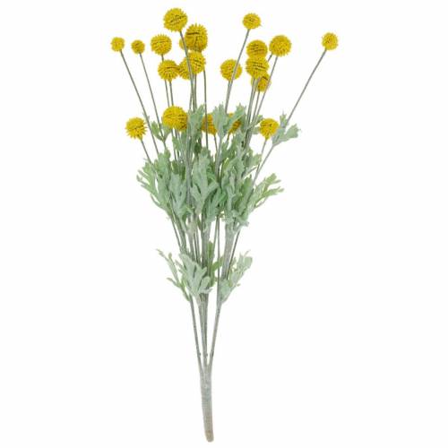 Floristik24 Trommelstöckchen Gelb Künstliche Craspedia Seidenblumen