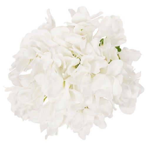 Künstliche Hortensie mit langem Stiel 48cm Weiß für Wohnraumdekoration | Floristik24.at