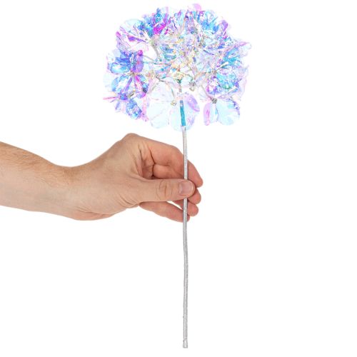 Künstlicher Hortensienzweig aus Kunststoff mit Drahtkern, irisierende Farben, 36 cm, 2 Stück | Floristik24.at
