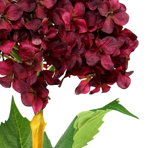 Hortensie künstlich Dunkelrot 80cm 1St