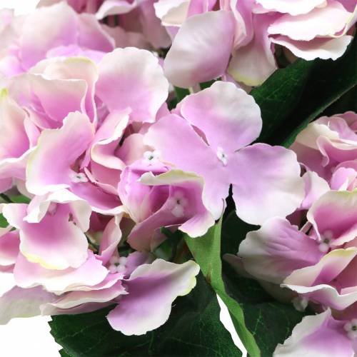 Floristik24 Seidenblumen Hortensie im Topf Fliederfarben 35cm