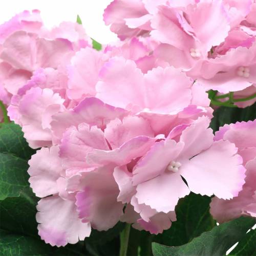 Floristik24 Hortensie im Topf Künstlich Rosa 35cm