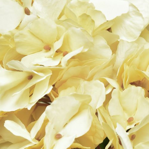 Artikel Hortensien Strauß Kunstblumen Gelb 5 Blüten 48cm