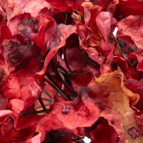 Künstlicher Hortensienzweig aus Seidenstoff, Rot, 74 cm, für Innenräume | Floristik24.at