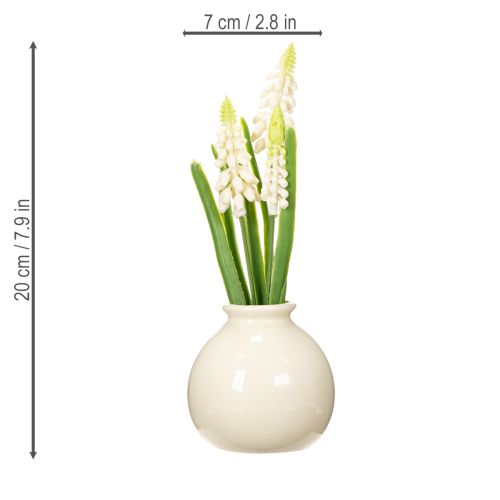 Floristik24 Hyazinthen Kunstblumen Vase für elegante Tischdekoration und stilvollen Look 20cm