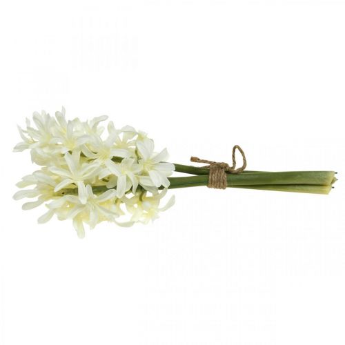 Floristik24 Künstliche Hyazinthen Weiß Kunstblume 28cm Bund à 3St