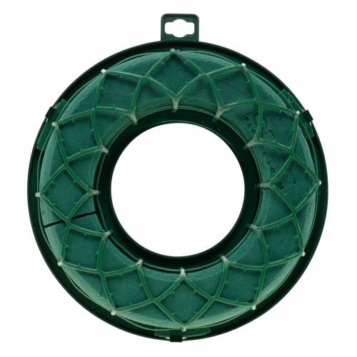 Floristik24 OASIS® IDEAL Universal Ring Steckschaum-Kranz Grün H4cm Ø18,5cm 5St