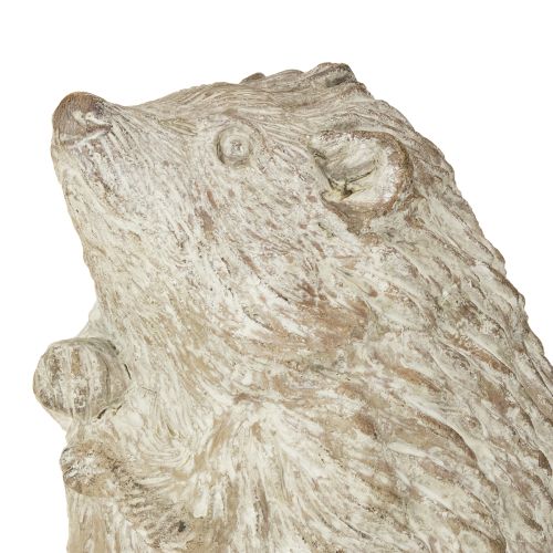 Floristik24 Igel Herbstdeko Figur Steinguss Weiß gewaschen H14,5cm