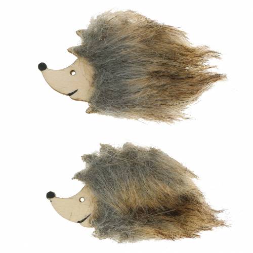 Floristik24 Herbstdeko Igel mit Fell 7cm 24 St