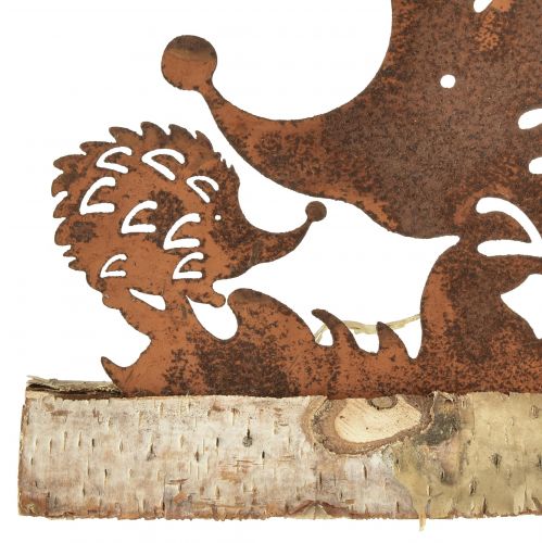 Floristik24 Igel Familie Rost Deko Herbst Edelrost 38x4,5x13,5cm