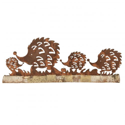 Floristik24 Igel Familie Rost Deko Herbst Edelrost 38x4,5x13,5cm