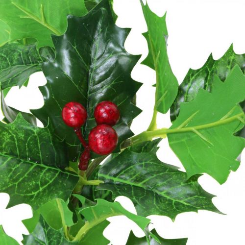 Floristik24 Weihnachtszweig Stechpalme Ilex künstlich Beeren 37cm