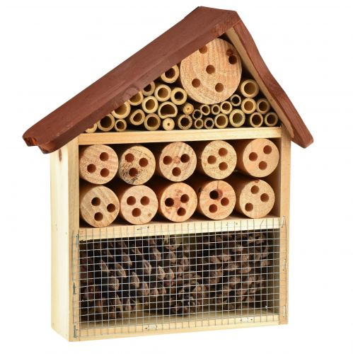 Insektenhotel Braun Insektenhaus Holz 25cmx8,5cmx32cm