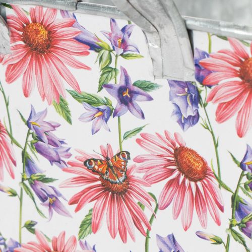 Artikel Jardiniere Frühling Blumenkasten Metall Deko 20×12,5×10cm