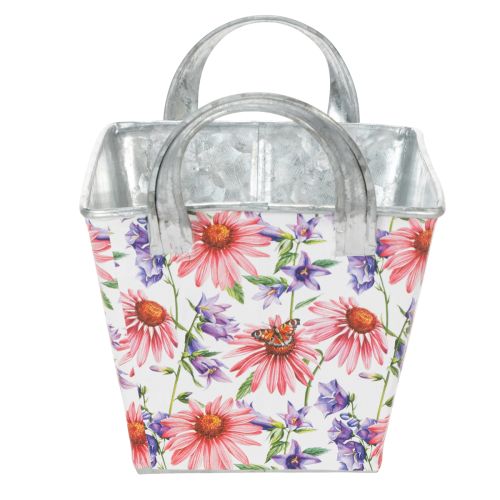 Artikel Jardiniere Frühling Blumenkasten Metall Deko 20×12,5×10cm