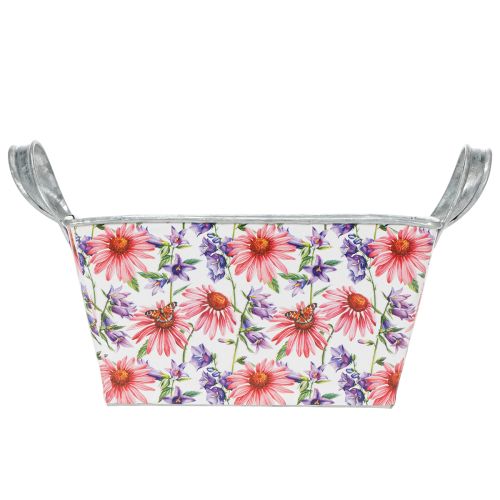 Artikel Jardiniere Frühling Blumenkasten Metall Deko 20×12,5×10cm