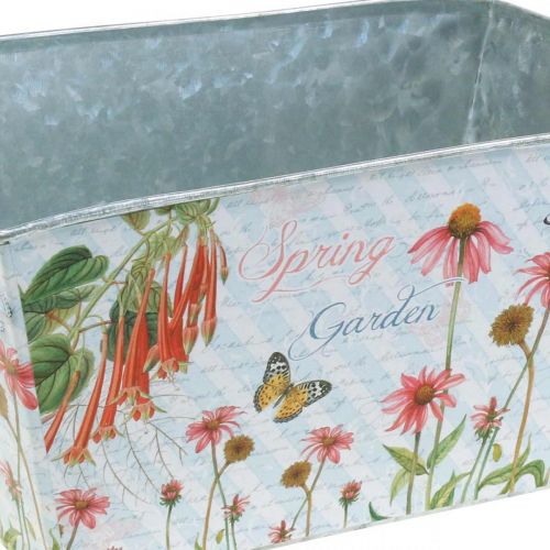 Floristik24 Jardiniere Pflanzkasten Metall Frühlingsdeko 20×12×10cm
