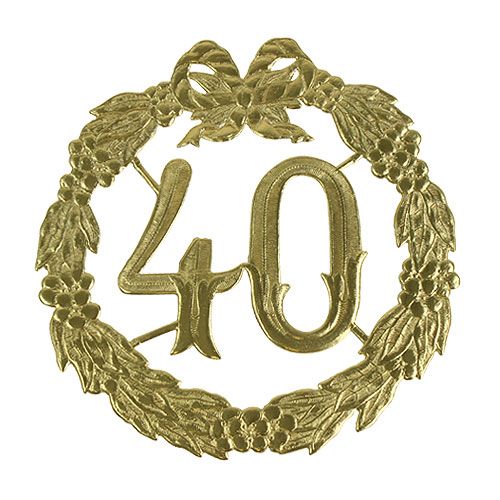 Jubiläumszahl 40 in Gold