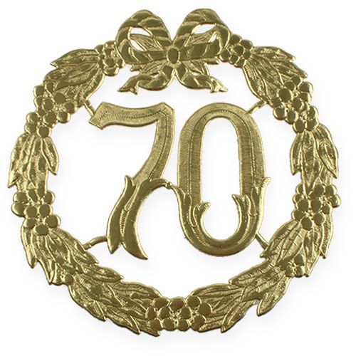 Jubiläumszahl 70 in Gold