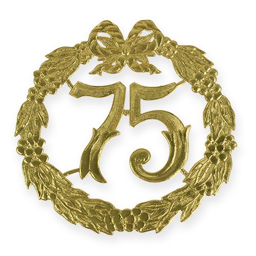Jubiläumszahl 75 in Gold