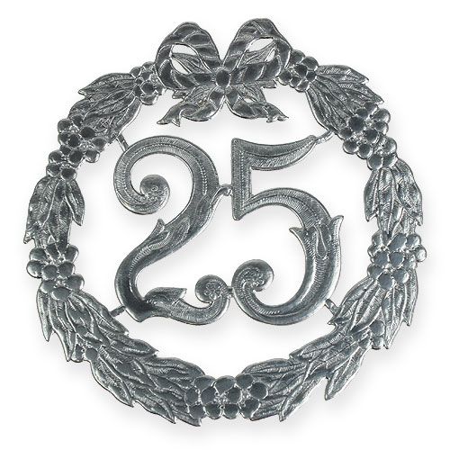 Floristik24 Jubiläumszahl 25 in Silber