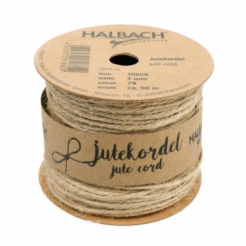 Jute Kordel Natur Ø2mm 50m