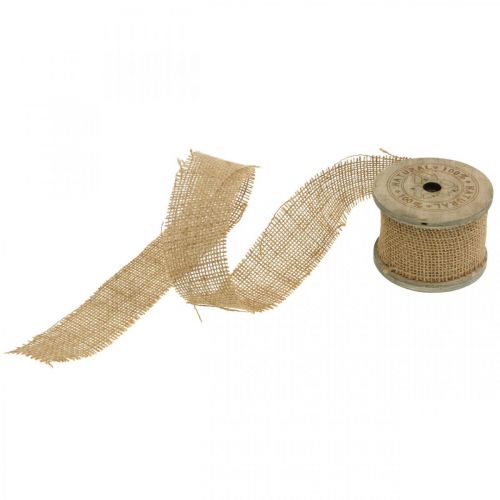 Floristik24 Dekoband rustikal, Natürliches Juteband, Geschenkband Naturfarben B45mm L3m