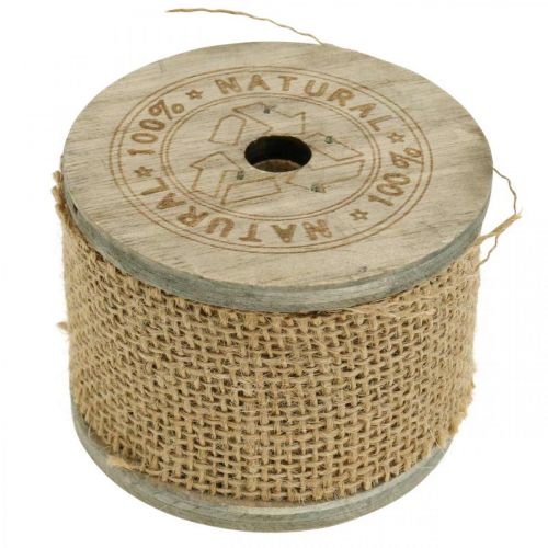 Floristik24 Dekoband rustikal, Natürliches Juteband, Geschenkband Naturfarben B45mm L3m
