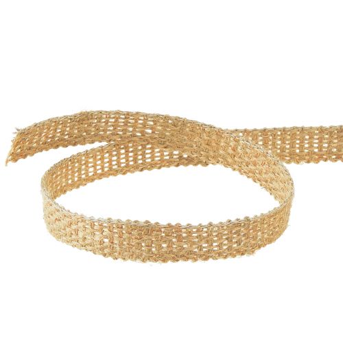 Artikel Juteband Dekoband Bronze Natur Band Gewoben 12mm 10m