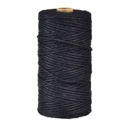 Juteband Jutekordel Band Jute Schwarz Dekoband Ø3mm 200m