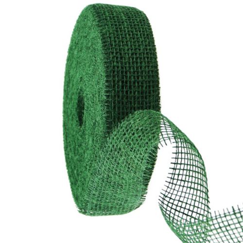 Artikel Juteband Gitterband Dunkelgrün 5cm x 40m für Dekoration und Bastelarbeiten