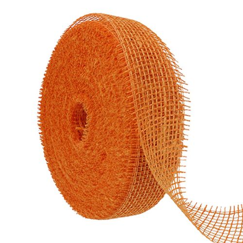 Juteband Hellorange 5cm x 40m für Dekorationen und Bastelarbeiten bestellen | Floristik24.at