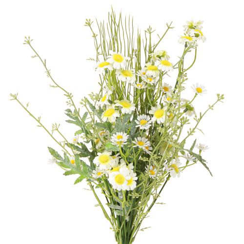 Floristik24 Kamille Strauß Künstlich in Grün Weiß Gelb L45cm