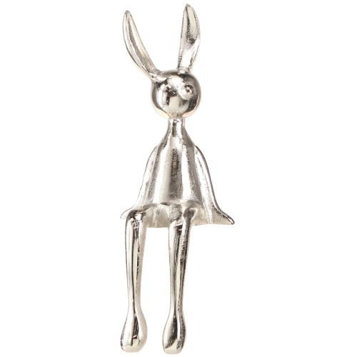 Artikel Kantenhocker Hase Osterhase Metall Silber 12×11×34cm