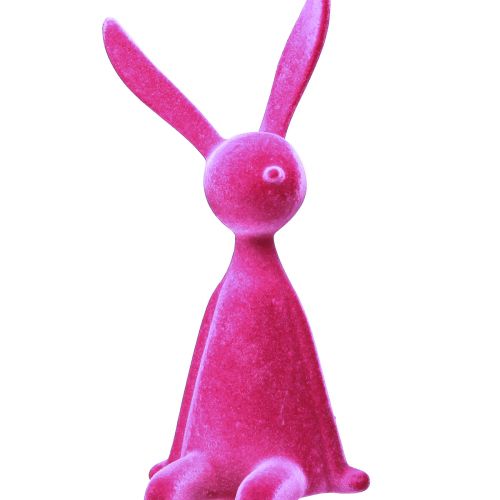 Artikel Kantenhocker Hase beflockt Sitzender Osterhase Pink – 2. Wahl – 56cm