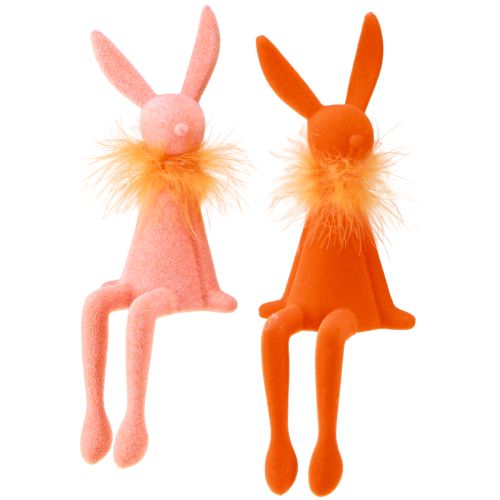 Floristik24 Osterhasen Kantenhocker Sitzende Osterhasen Figur für Ostern und Frühling 27cm 2St