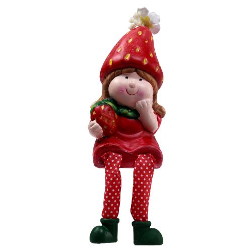 Floristik24 Kantenhocker Erdbeerkinder Dekofiguren H11,5-13cm 2St