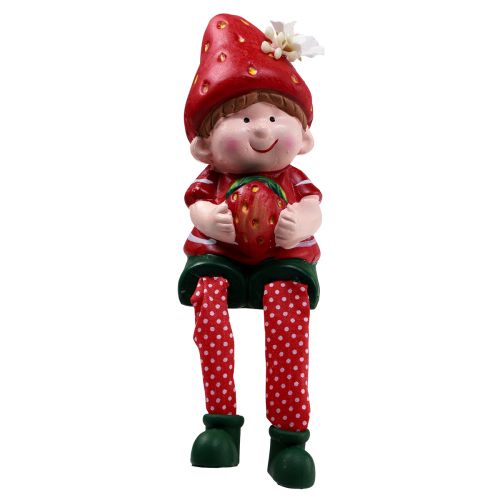 Floristik24 Kantenhocker Erdbeerkinder Dekofiguren H11,5-13cm 2St