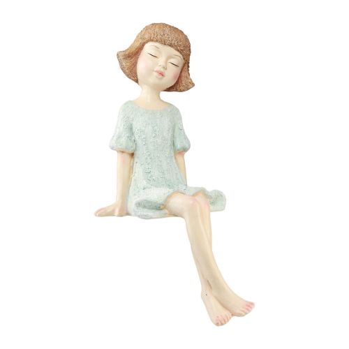 Floristik24 Kantensitzer Gartenfigur Figur Sitzendes Mädchen Bunt 52cm