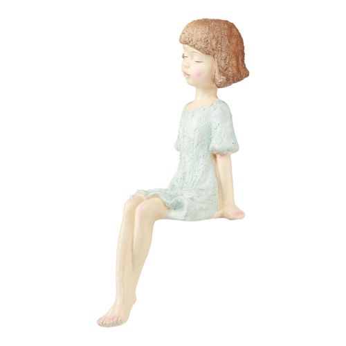 Floristik24 Kantensitzer Gartenfigur Figur Sitzendes Mädchen Bunt 52cm