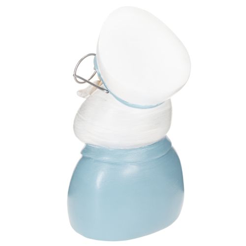 Kapitän Dekofigur aus Polyresin 16 cm Weiß-Blau mit Kapitänsmütze und Brille | Floristik24.at