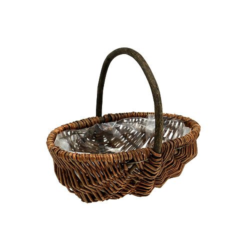 Floristik24 Kartoffelkorb 23cm mit Folie Natur