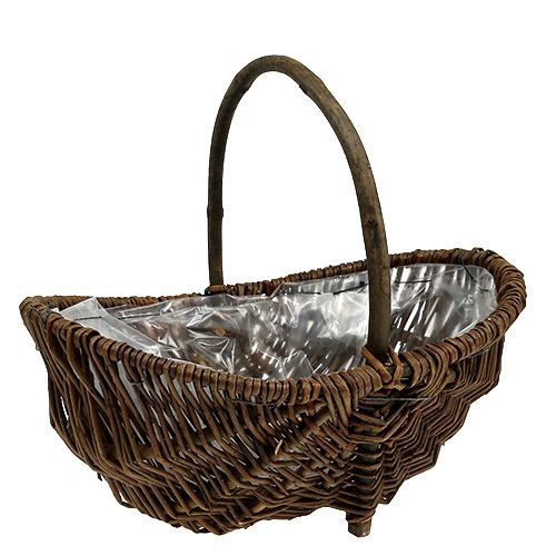 Floristik24 Kartoffelkorb 32cm mit Folie natur